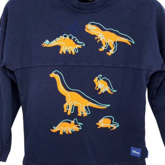 Disney Spirt Jersey Child Small Shirt I Love Dinos Dinosaurs Graphic Navy Blue - Picture 2 of 10